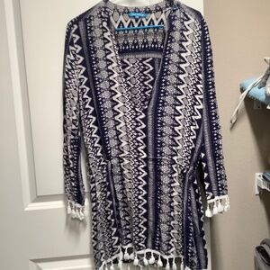 Blue Island beach dress/cover up xl